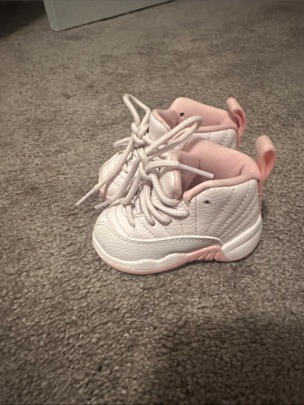 Jordan Kids White and Pink High-Top Sneakers